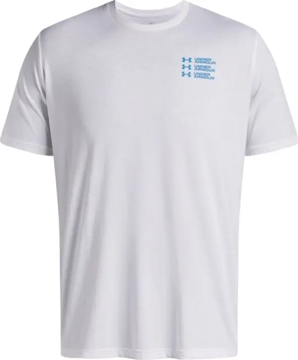 Under Armour Under Armour TRIPLE STACK Мъжка тениска, бяло, размер