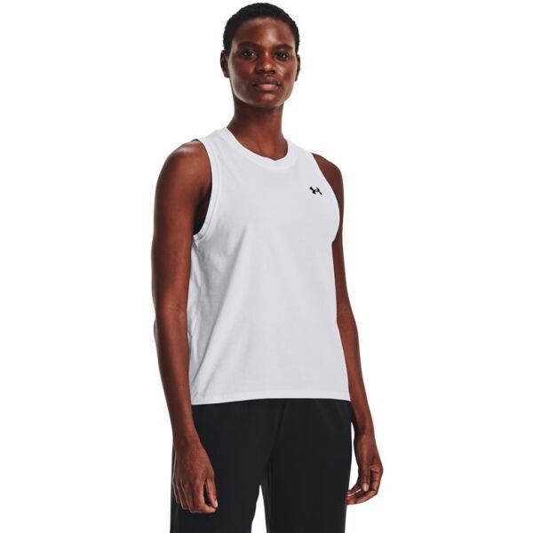 Under Armour Under Armour UA ESSENTIAL CTTN STRCH TANK Дамски потник, бяло, размер