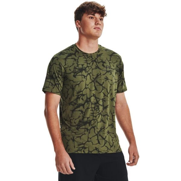 Under Armour Under Armour UA RUSH ENERGY PRINT SS Мъжка функционална тениска, тъмнозелено, размер XL