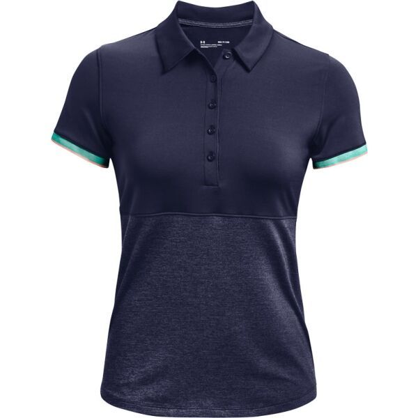 Under Armour Under Armour ZINGER POINT SS POLO Дамска тениска с яка за голф, тъмносин, размер
