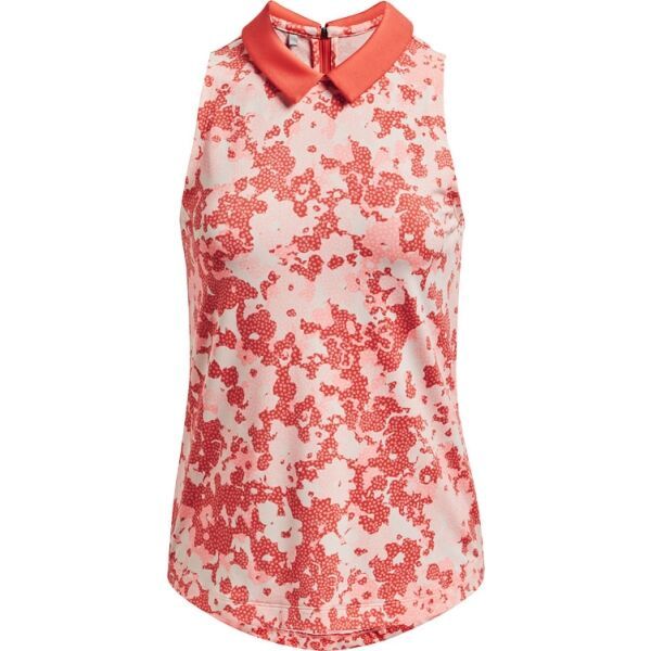 Under Armour Under Armour ZINGER RISE SLVLS POLO Дамска тениска с яка за голф, цвят сьомга, размер