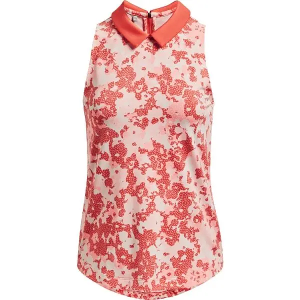 Under Armour Under Armour ZINGER RISE SLVLS POLO Дамска тениска с яка за голф, цвят сьомга, размер L