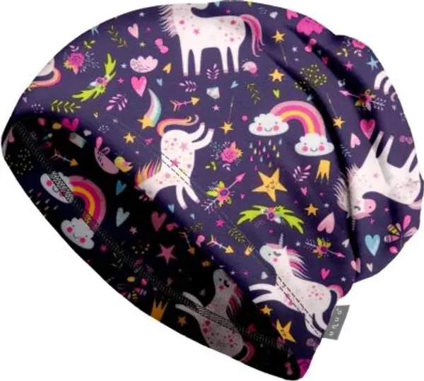 UNUO UNUO BASIC Детска поларена шапка, лилаво, размер