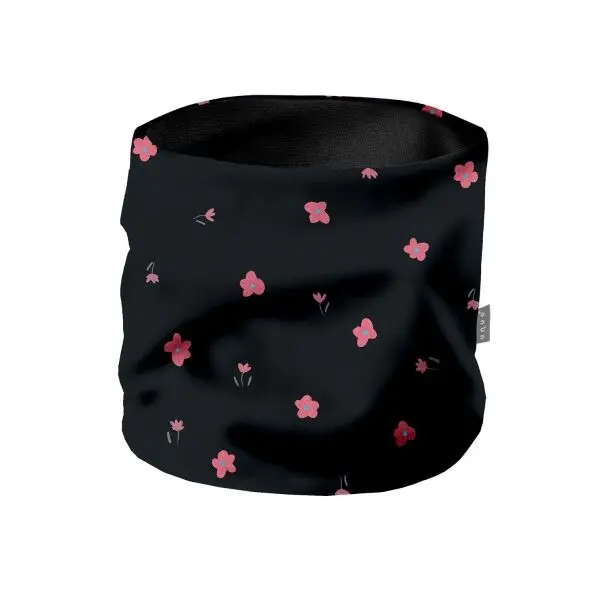 UNUO UNUO BASIC Детски поларен шал-яка, черно, размер