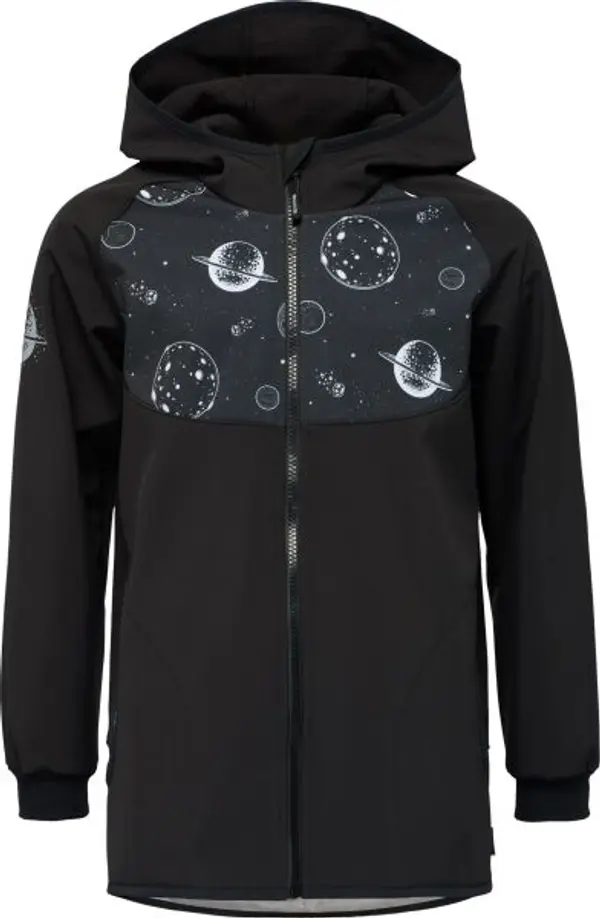 UNUO UNUO BASIC Детско софтшел яке, черно, размер 110-116