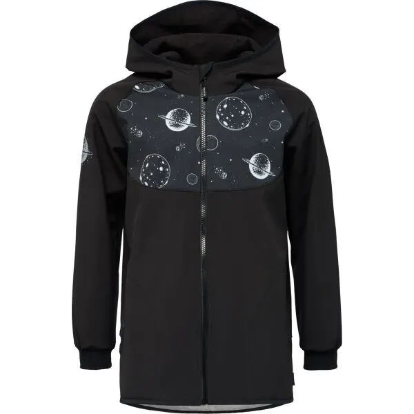 UNUO UNUO BASIC Детско софтшел яке, черно, размер 98-104