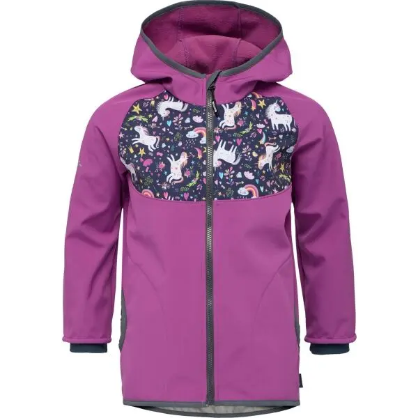 UNUO UNUO BASIC Детско софтшел яке, розово, размер 110-116