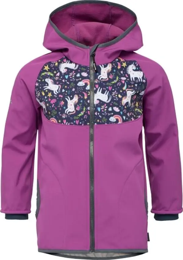 UNUO UNUO BASIC Детско софтшел яке, розово, размер 86-92