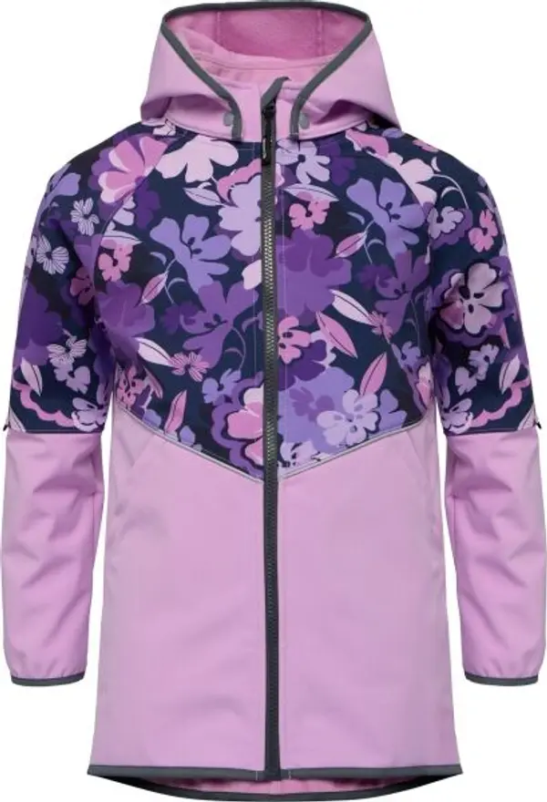 UNUO UNUO SLIM Детско софтшел яке, розово, размер 110-116