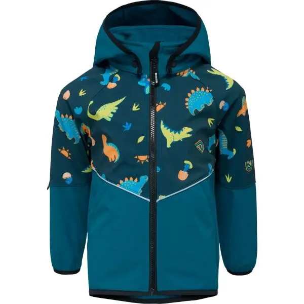 UNUO UNUO SLIM Детско софтшел яке, тюркоазено, размер 86-92