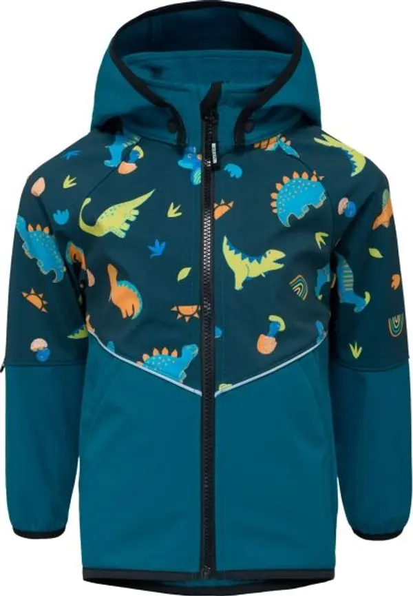 UNUO UNUO SLIM Детско софтшел яке, тюркоазено, размер 98-104