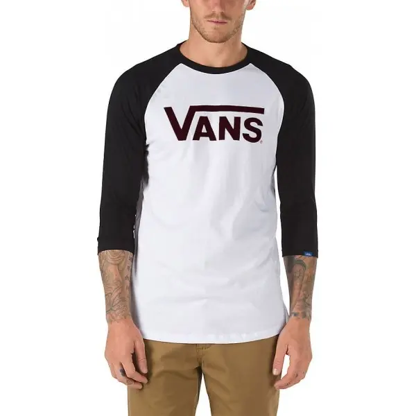 Vans Vans CLASSIC RAGLAN Мъжка тениска, бяло, размер XXL