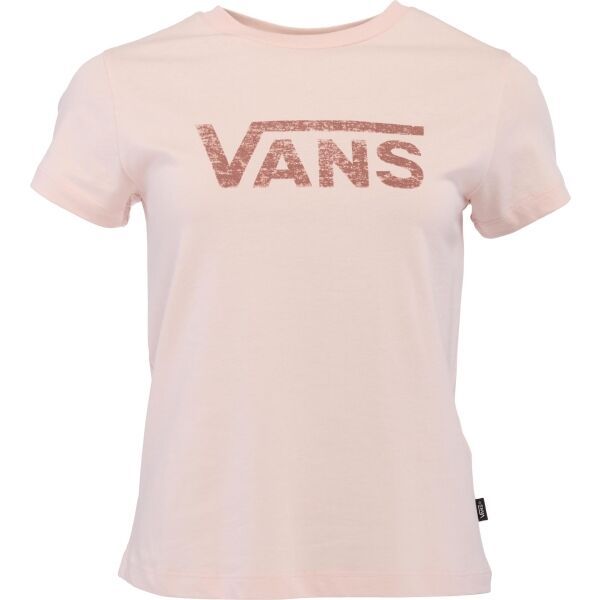 Vans Vans WM DROP V SS CREW-B Дамска тениска, цвят сьомга, размер