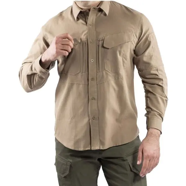 VAVWEAR VAVWEAR TACTEC01 Мъжка риза, бежово, размер