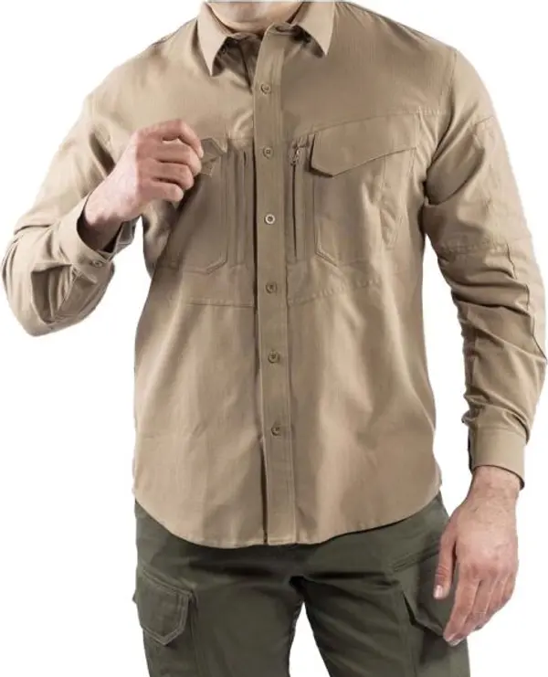 VAVWEAR VAVWEAR TACTEC01 Мъжка риза, бежово, размер XXL