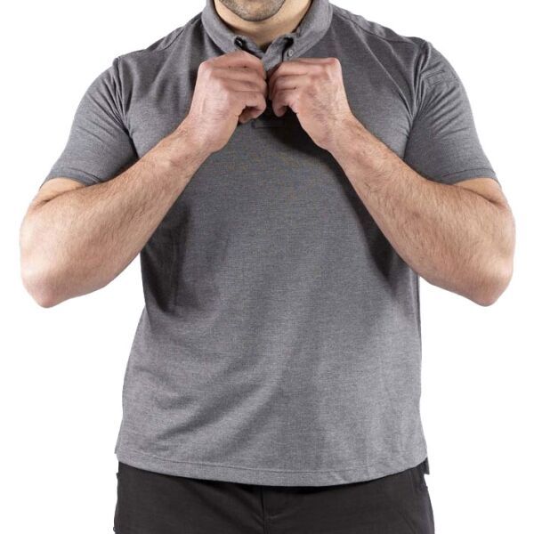 VAVWEAR VAVWEAR TLAC01 Мъжка тениска с яка, тъмносиво, размер