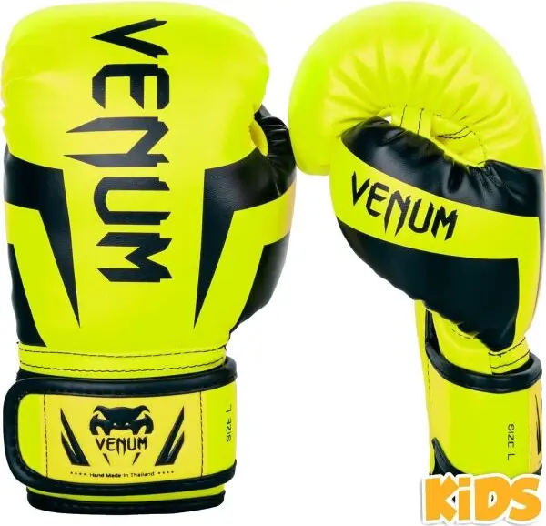 Venum Venum ELITE BOXING GLOVES KIDS - EXCLUSIVE FLUO Детски боксьорски ръкавици, светлоотразителен неон, размер