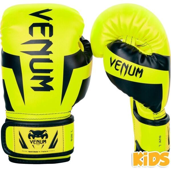 Venum Venum ELITE BOXING GLOVES KIDS - EXCLUSIVE FLUO Детски боксьорски ръкавици, светлоотразителен неон, размер M