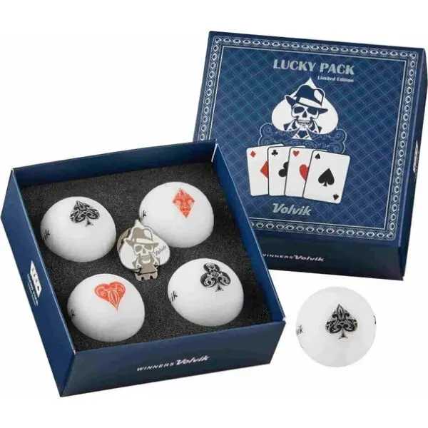 VOLVIK VOLVIK GB LUCKY PACK 4 PCS + 1 BALLMARKER Топчета за голф, бяло, размер