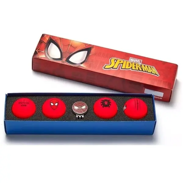 VOLVIK VOLVIK GB VV MARVEL SPIDERMAN SET 4 BALLS + 1 BALLMARKER Топчета за голф, червено, размер