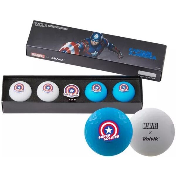 VOLVIK VOLVIK MARVEL CAPTAIN AMERICA 2.0 Топчета за голф, бяло, размер os