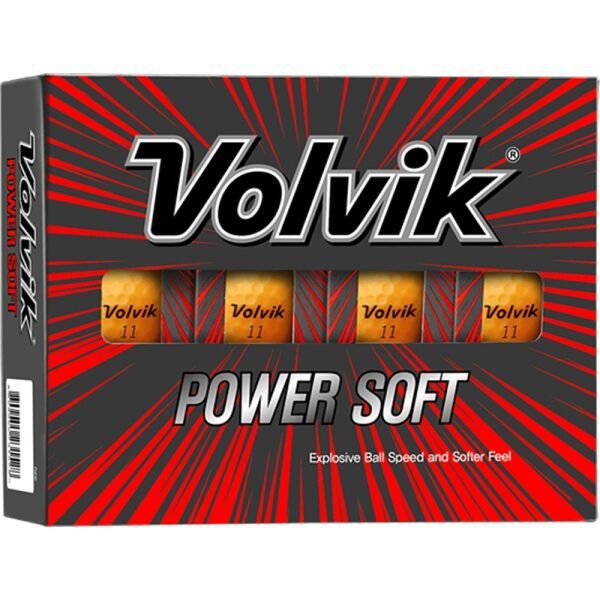 VOLVIK VOLVIK VV POWER SOFT 12 ks Комплект топки за голф, оранжево, размер os