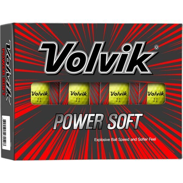 VOLVIK VOLVIK VV POWER SOFT 12 ks Комплект топки за голф, жълто, размер os