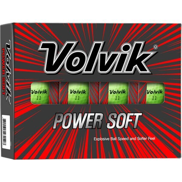 VOLVIK VOLVIK VV POWER SOFT 12 ks Комплект топки за голф, зелено, размер