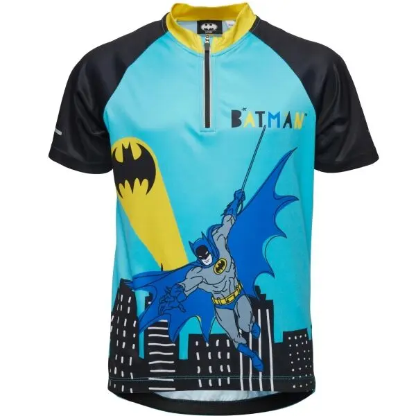 Warner Bros Warner Bros BATMAN JERSEY Момчешка велосипедна фланелка, синьо, размер 140-146