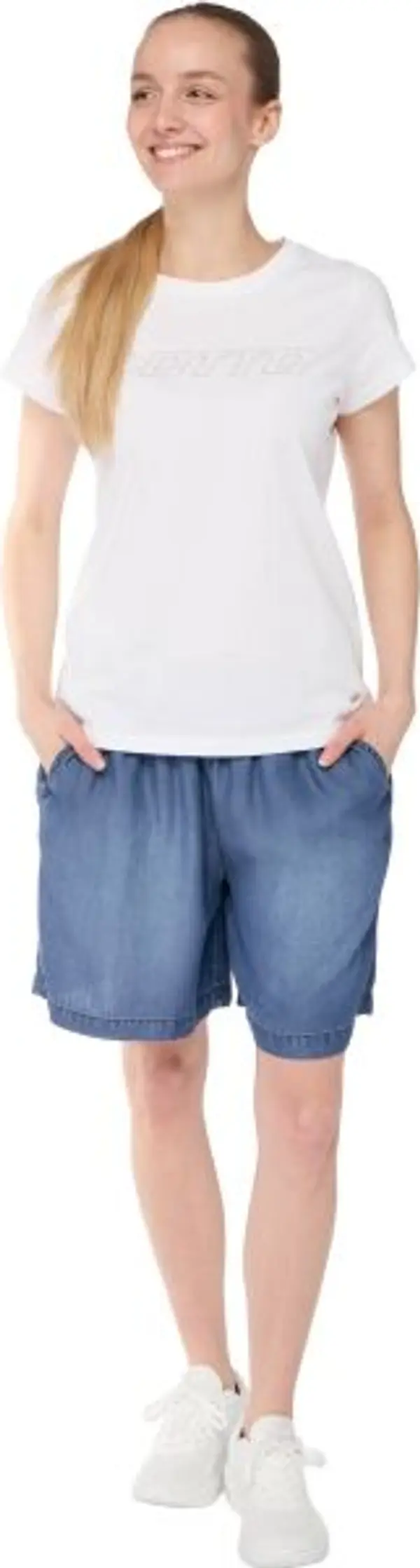 Willard Willard ALANDA Удобни дамски ленени шорти, синьо, размер