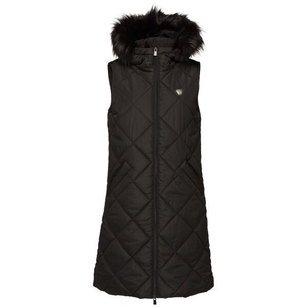 Willard Willard DAGNA Дамски дълъг капитониран елек, черно, размер