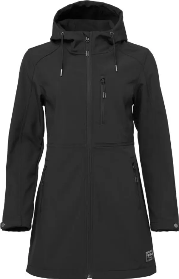 Willard Willard DERYNA Дамско софтшел дълго яке, черно, размер