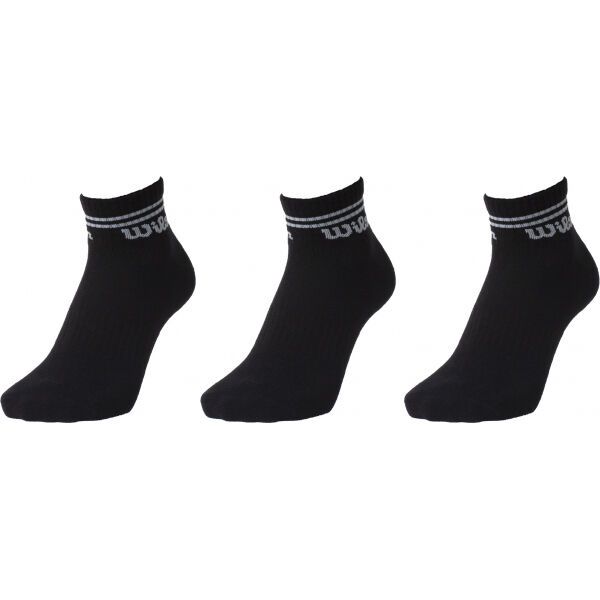 Wilson Wilson 3PP MENS QUARTER Мъжки чорапи, черно, размер