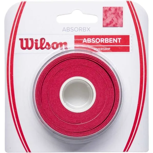 Wilson Wilson ABSORBX OVERGRIP 3 PACK Лента за тенис ракети, червено, размер