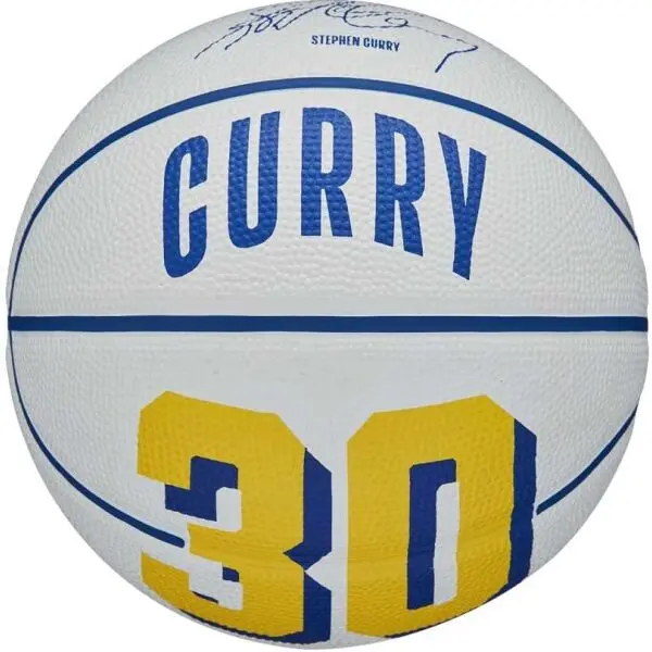 Wilson Wilson NBA PLAYER ICON MINI BSKT CURRY 3 Мини баскетболна топка, бяло, размер