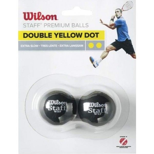 Wilson Wilson STAFF SQUASH 2 BALL DBL YEL DOT Топки за скуош, жълто, размер