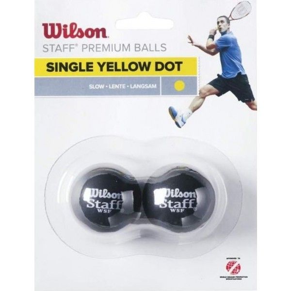 Wilson Wilson STAFF SQUASH 2 BALL YEL DOT Топки за скуош, жълто, размер