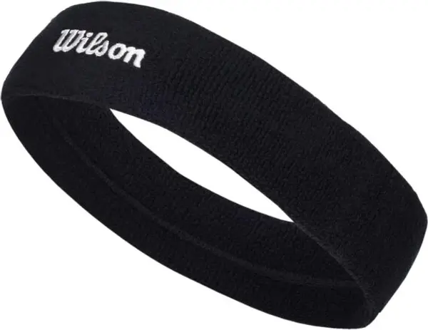 Wilson Wilson U TERRY LOGO HEADBAND Спортна лента за глава, черно, размер UNI