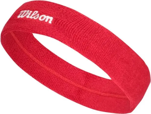 Wilson Wilson U TERRY LOGO HEADBAND Спортна лента за глава, червено, размер UNI