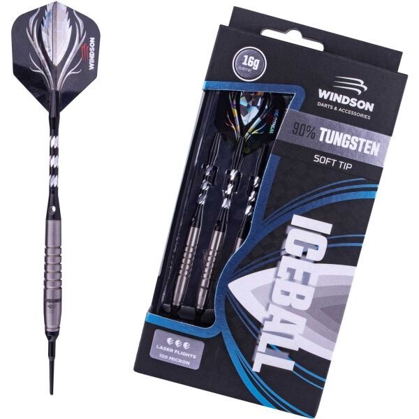 Windson Windson ICEBALL 16 G TUNGSTEN SET Комплект от волфрамови стрели с меки върхове, черно, размер