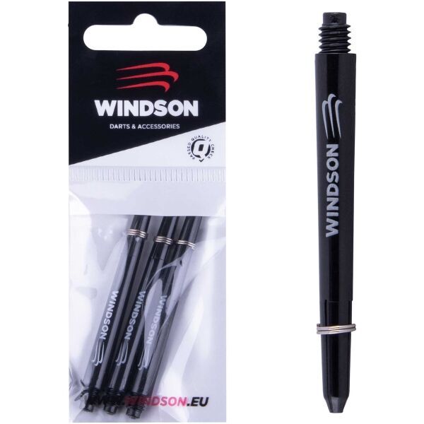 Windson Windson NYLON SHAFT MEDIUM 3 KS Комплект допълнителни алуминиеви накрайници, черно, размер