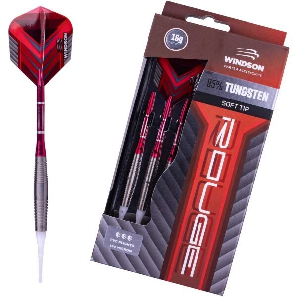 Windson Windson ROUGE 16 G TUNGSTEN SET Комплект стрелички от волфрам с меки връхчета, червено, размер