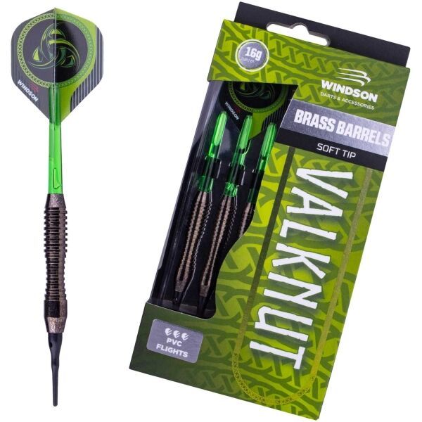 Windson Windson VALKNUT 16 G BRASS SET Месингов комплект стрели с меки върхове, зелено, размер