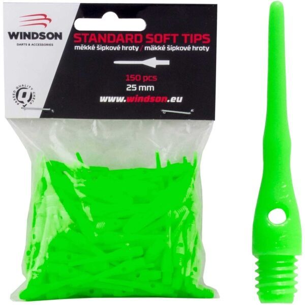 Windson Windson Windson HROTY SOFT 25мм- 150 бр. Върхове на стрелички, зелено, размер