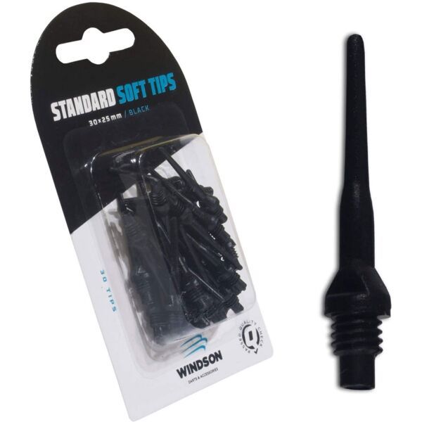 Windson Windson Windson HROTY SOFT 25мм - 30бр Меки връхчета, черно, размер