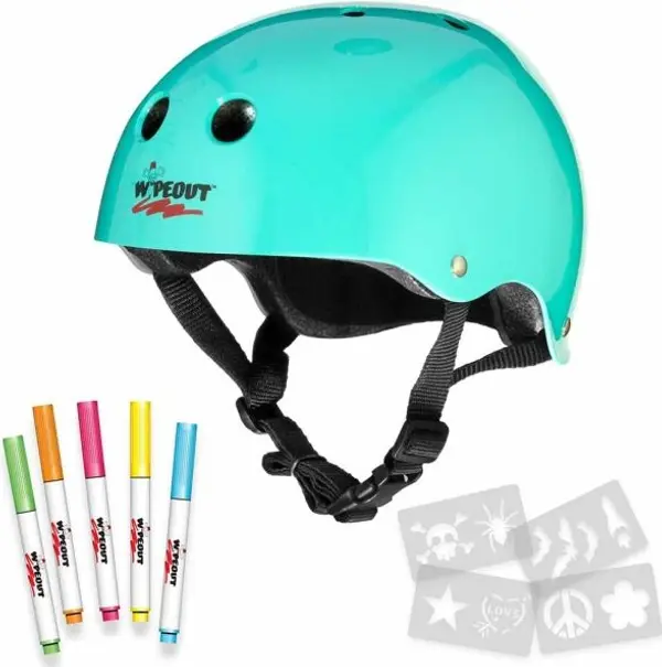 WIPEOUT WIPEOUT TEAL 8+ Детска каска за колоездене, тюркоазено, размер (52 - 56)