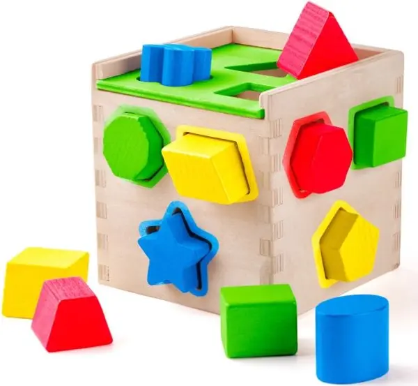 WOODY WOODY INSERT BOX Кутия с отвори в различни форми, микс, размер