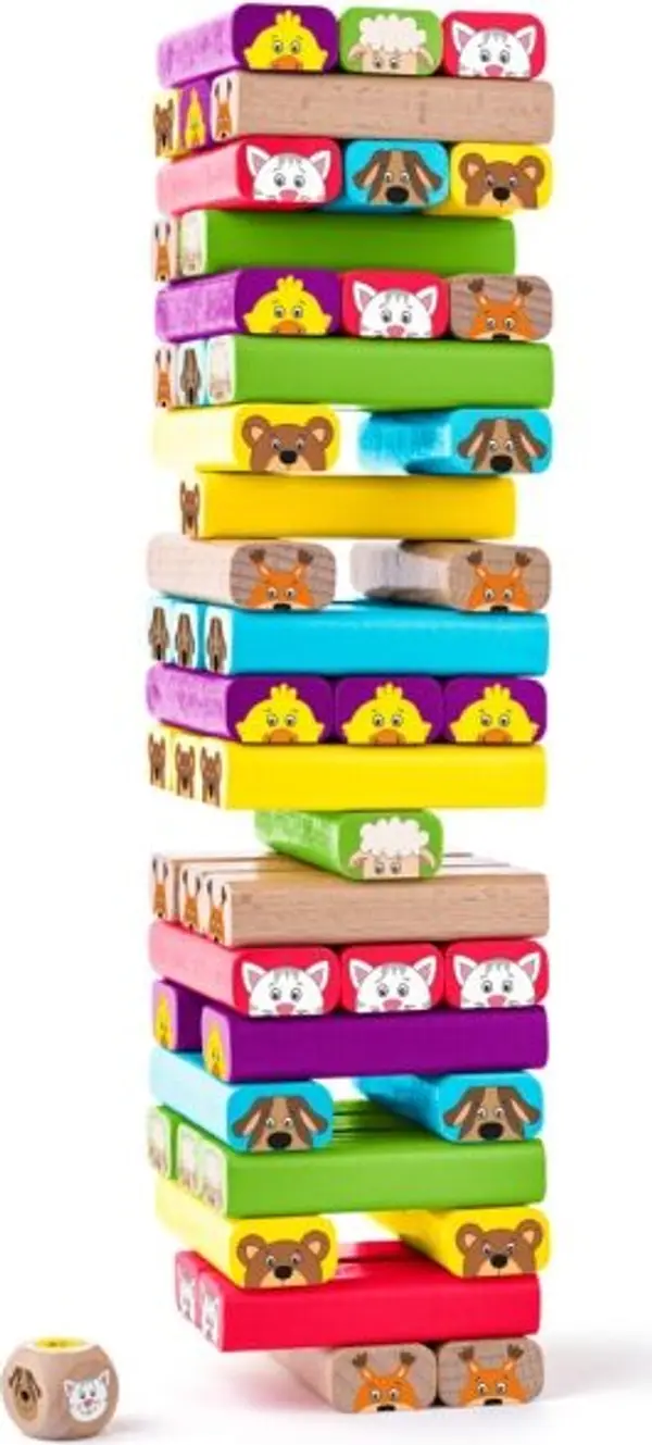 WOODY WOODY TOWER "SAMMY" WITH ANIMALS Съвместна игра, микс, размер