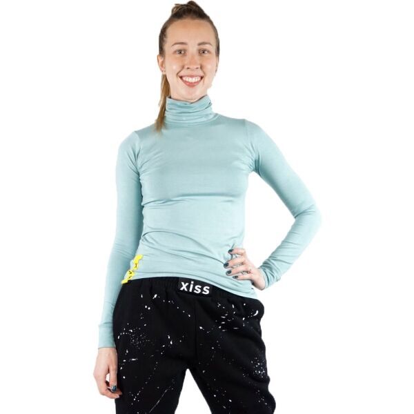 XISS XISS MINT BAMBOO Дамско поло с дълъг ръкав, светлосиньо, размер S/M