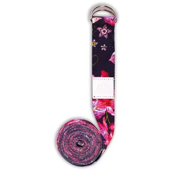 YOGGYS YOGGYS STRETCHING STRAP WILD ORCHID Пристягащ колан, черно, размер